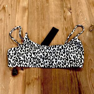 TRIANGL TOP ONLY MICA POWDER VELVET BLACK WHITE NEW WITH TAGS NO BAG